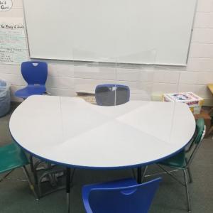 Click to Enlarge 4 way school desk divider