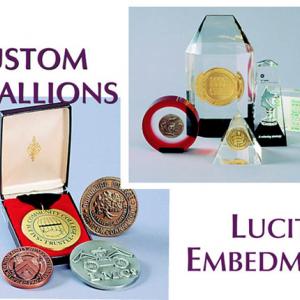 Click to Enlarge Medallions and Lucite Embedments