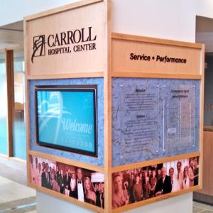 Click to Enlarge Interactive 4 Sided Donor Recognition Pillar