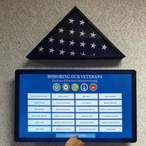Click to Enlarge Interactive Veterans Memorial wall 